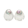 "Oyster" Silver Earrings with Cortez Mini Mabe Pearls by Sofía Cervantes