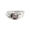 Silver Ring with Cortez Pearl size 8.5