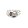 Silver Ring with Cortez Pearl size 6